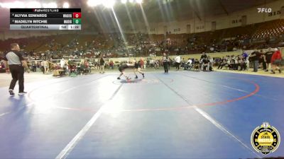 G5A-190 lbs Quarterfinal - Madelyn Ritchie, Madill-Girls vs Alyvia Edwards, Wagoner-Girls