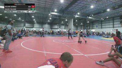90 lbs Placement Matches (8 Team) - David Talone, SLY FOX WRESTLING CLUB vs Julian Gomez, HICKORY WRESTLING CLUB