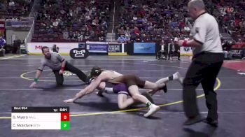 133 lbs 5th Place - Gunnar Myers, Wallenpaupack vs Cael McIntyre, Bethlehem Cath