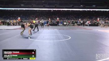 D1-113 lbs Cons. Round 2 - Brayden Tougas, Hartland HS vs Dylan Putman, Mattawan HS