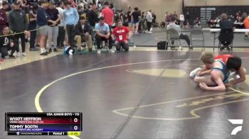 113 lbs Cons. Round 1 - Wyatt Heffron, Viking Wrestling Club (IA) vs Tommy Booth, Moen Wrestling Academy