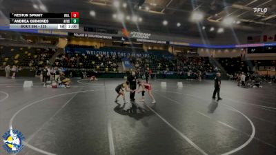 125 lbs Quarterfinal - Keston Spratt, Williamsburg vs Andrea Quinones, Apple Valley