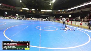 63 lbs 1st Place Match - Vincent Escobedo, Grindhouse Wrestling Club vs Ashton Mazon, Prescott Valley Bighorns