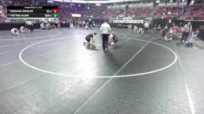 Girls 235 lbs Champ. Round 1 - Reghan Ziegler, Fond Du Lac-Girls vs Faythe Klein, Wilmot Union-Girls