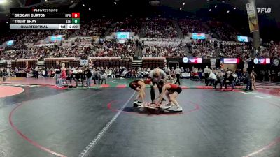 Quarterfinal - Trent Shay, Lincoln County (Eureka) vs Brogan Burton, Huntley Project (Worden)