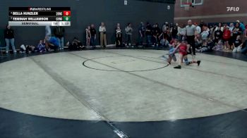 75 lbs Semifinal - Teminah Williamson, Clearwater Valley Wrestling Club vs Bella Kunzler, 208 Badgers Wrestling Club