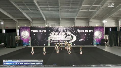 Element Elite Tumbling & Cheer - Neon [2026 L1.1 Youth - PREP Day 1] 2026 The U.S. Finals Louisville
