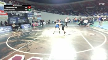 2A/1A Boys 144 Quarterfinal - Owen Parsons, Grant Union / Prairie City Boys vs Ethan Martin, Vernonia Boys