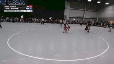 80 lbs Champ. Rd Of 16 - Mandi Blades, Ubasa Wrestling Academy vs Emma Zagorski, Pikes Peak Warriors Wrestling