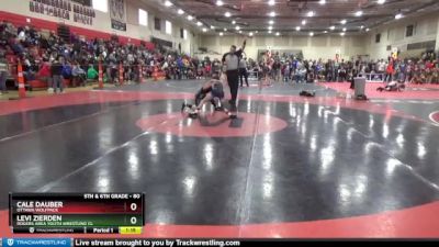 80 lbs Cons. Round 4 - Cale Dauber, Ottawa Wolfpack vs Levi Zierden, Rogers Area Youth Wrestling Cl