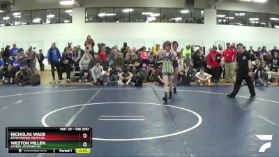 105 lbs Quarterfinal - Nicholas Wade, Eaton Rapids Youth WC vs Weston Millen, Lapeer Lightning WC