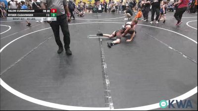 80 lbs Semifinal - Talon Cunningham, Jacket Wrestling Club vs Ryder Cleavinger, F-5 Grappling