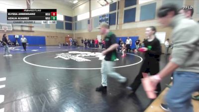 100lbs Champ. Round 2 - Azalia Alvarez, Woodland (Girls) vs Elyssa Armendariz, Moses Lake (Girls)