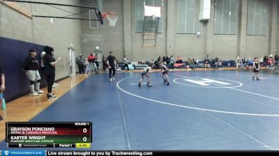 58-63 lbs Round 1 - Grayson Ponciano, Orting Jr. Cardinals Wrestling vs Karter Wright, Punisher Wrestling Company
