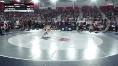 100 lbs Cons. Round 1 - Alexandria Evans, West Virginia vs Lilly Zweifel, The Barn Athletic Club LLC