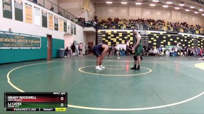 285 lbs Champ. Round 2 - Grady Rockwell, WEST BRANCH vs LJ Cates, GROVE CITY