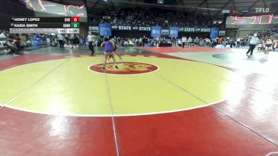 Girls 4A 130 lbs Champ. Round 2 - Honey Lopez, Davis (Girls) vs Kasia Smith, Sumner (Girls)