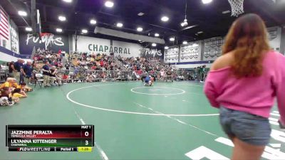 170 lbs 1st Place Match - Jazzmine Peralta, Temecula Valley vs Lilyanna Kittenger, Chaparral