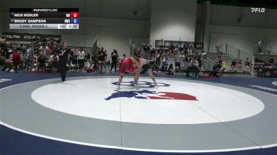 92 lbs Cons. Round 5 - Nick Nosler, Southern Illinois RTC vs Brody Sampson, Hawkeye Wrestling Club