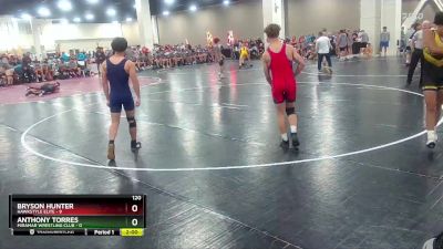 120 lbs Round 2 (10 Team) - Anthony Torres, Miramar Wrestling Club vs Bryson Hunter, Hawkstyle Elite