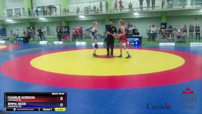 49kg Round 2 - Charlie Gordon, Lakehead WC vs Emma Skok, Lakehead WC