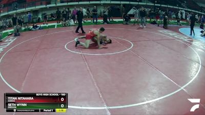 160 lbs Semifinal - Seth Wynn, Oregon vs Titan Nitahara, Hawaii
