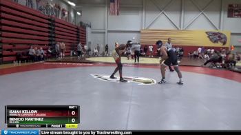 184 lbs Cons. Round 3 - Isaiah Kellow, Hawkeye Community College vs Benicio Martinez, Millikin
