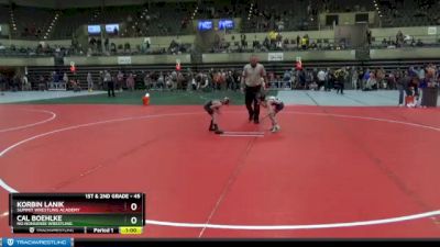 45 lbs Cons. Semi - Korbin Lanik, Summit Wrestling Academy vs Cal Boehlke, No Nonsense Wrestling