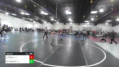 98 lbs Semifinal - Seamus Cleary, Eldorado Jr. Wrestling vs William Graziano, Carlsbad Combat WC