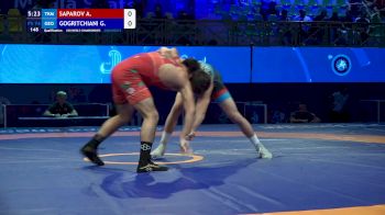 74 kg Qualif. - Azymberdi Saparov, Turkmenistan vs Giorgi Gogritchiani, Georgia
