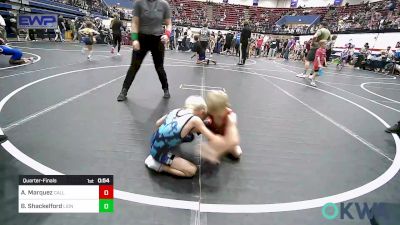 40 lbs Quarterfinal - Asher Marquez, Carl Albert vs Braxton Shackelford, Lions Wrestling Academy