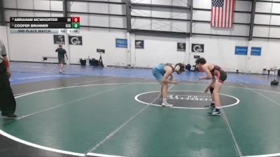 155 lbs 3rd Place Match - Abraham McWhorter, Boone RTC vs Cooper Brunner, Crystal Coast Grapplers