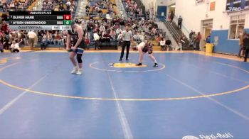 215 lbs Quarterfinal - Ayden Underwood, Douglas vs Oliver Hare, Burns/Pine Bluffs