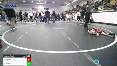43 lbs Quarterfinal - Theodore Mosby, Wyandotte Youth Wrestling vs JD Baker, Quezada Wrestling Academy