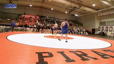 285 lbs Quarterfinal - Marley Branscum, Bristow High School vs Kevin Long, Berryhill High School