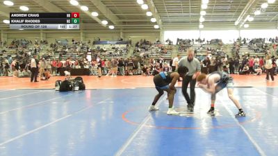 138 lbs Round Of 128 - Andrew Craig, NH vs Khalif Rhodes, NC