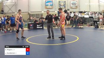 80 kg Round Of 32 - Caden Rogers, Lancaster Alliance Wrestling vs John Gunderson, Team Wisconsin