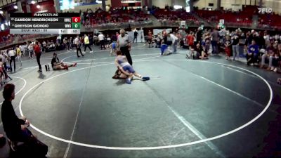 90 lbs Cons. Round 4 - Camdon Hendrickson, Hawks Wrestling Club (Lincoln) vs Greyson Giorgio, Wrestling With Character