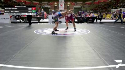 Champ. Round 1 - Mason Weber, Church Boyz Wrestling Club vs Wyatt Williams, Chico High School Wrestling