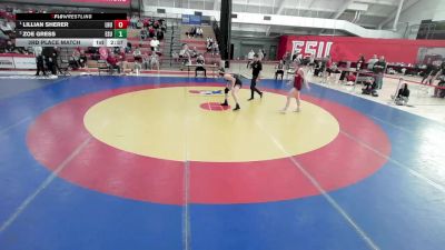 131 lbs 3rd Place Match - Lillian Sherer, Lock Haven University vs Zoe Gress, East Stroudsburg University