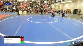 46-49 lbs Quarterfinal - Olivia Jones, HURRICANE WRESTLING ACADEMY vs Kayson Jones, Tulsa Blue T Panthers