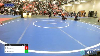 46-49 lbs Quarterfinal - Olivia Jones, HURRICANE WRESTLING ACADEMY vs Kayson Jones, Tulsa Blue T Panthers