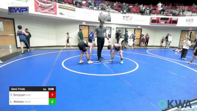 100 lbs Semifinal - Ryker Reynolds, Tiger Trained Wrestling vs Cannon Hughes, Verdigris Youth Wrestling