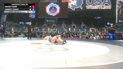 285 lbs Cons. Rd Of 16 - Rodney Sabin, Utah vs Garrett Cowan, North Dakota