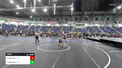 100 lbs Consi Of 16 #2 - Andres Esparza, Adams City WC vs Trey Gebauer, Wrestle To Win