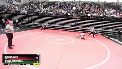 150 lbs Cons. Round 3 - Daniel Schraedel, Salem Hills vs Sam Menlove, Alta