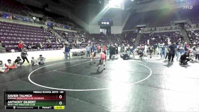 80 lbs Semifinal - Xavier Talmich, Pomona Wrestling Club Colorado vs Anthony Gilbert, Bear Cave Wrestling Club