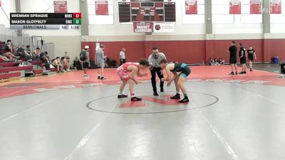 130 lbs Semifinal - Brennan Sprague, Monsignor Farrell vs Mason Glotfelty, Eiwc