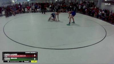 109 lbs Champ. Round 2 - Kaden Braun, Nebraska vs Owen Launer, Nebraska Golden Eagles Wrestling Club