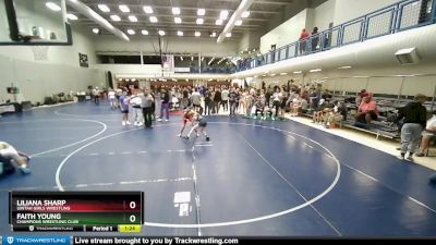 75-80 lbs Round 3 - Faith Young, Champions Wrestling Club vs Liliana Sharp, Uintah Girls Wrestling